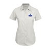 Thumbnail image for  Womens White Twill Button Up Short Sleeve