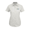 Thumbnail image for  Womens White Twill Button Up Short Sleeve