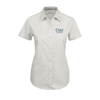 Thumbnail image for  Womens White Twill Button Up Short Sleeve