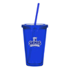 Thumbnail image for  Madison Double Wall Blue Tumbler w/Straw 16oz