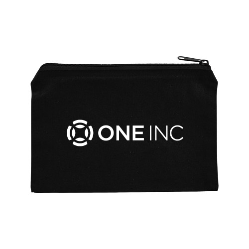  8oz. Black Cotton Travel Pouch - ONE INC