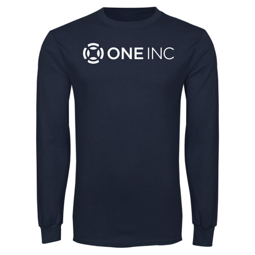  Navy Long Sleeve T-Shirt - ONE INC