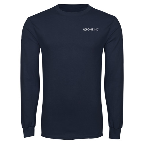  Navy Long Sleeve T-Shirt - ONE INC