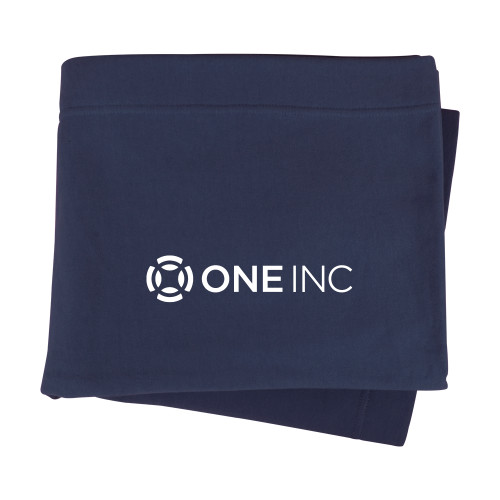  Navy Sweatshirt Blanket - ONE INC