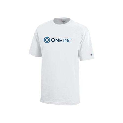  Champion Youth White Short Sleeve Tee - ONE INC
