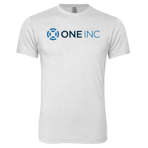  Next Level Heather White Triblend Tee - ONE INC