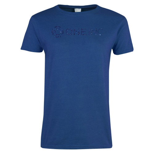  Womens Royal Short Sleeve Tee - H Dark Blue Glitter