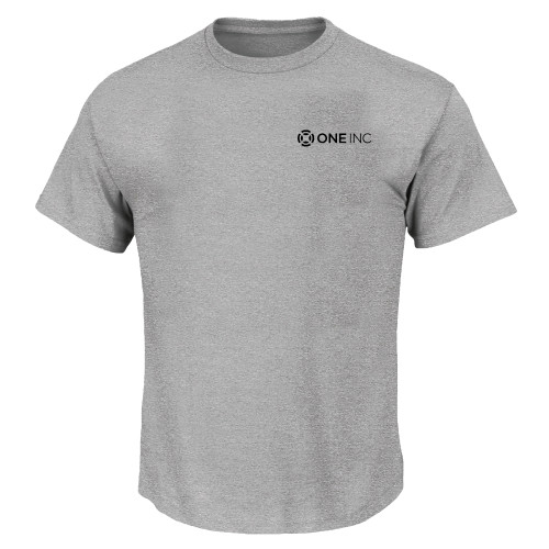  Tall Heather Grey T Shirt - ONE INC - PLUS