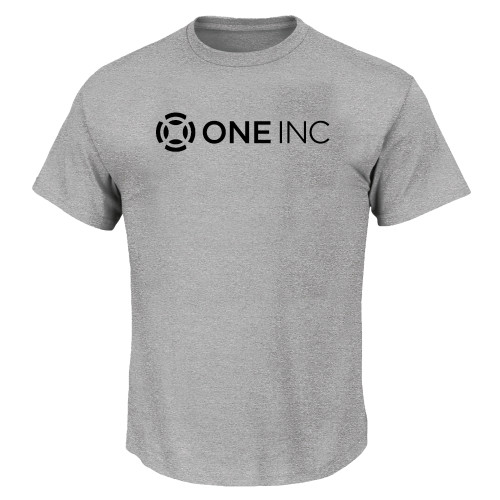  Tall Heather Grey T Shirt - ONE INC - PLUS