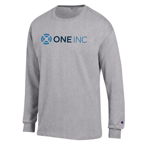  Champion Oxford Grey Long Sleeve T Shirt - ONE INC