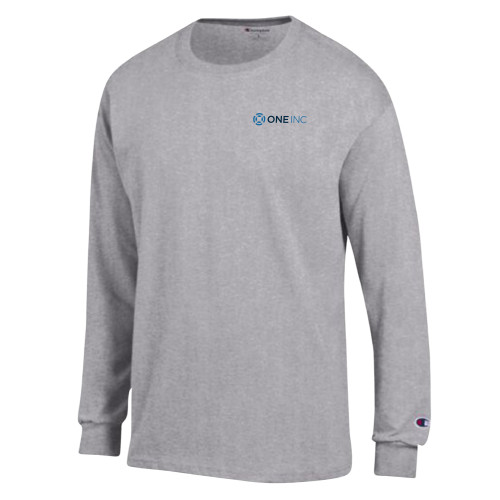  Champion Oxford Grey Long Sleeve T Shirt - ONE INC