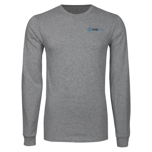  Grey Long Sleeve T Shirt - ONE INC