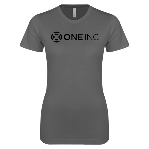  Next Level Womens Charcoal Boyfriend Tee - ONE INC