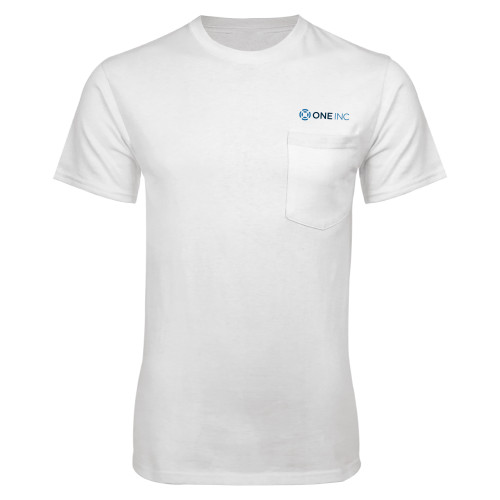  White T-Shirt w/Pocket - ONE INC