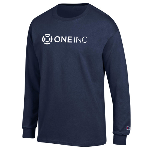  Champion Navy Long Sleeve T Shirt - ONE INC