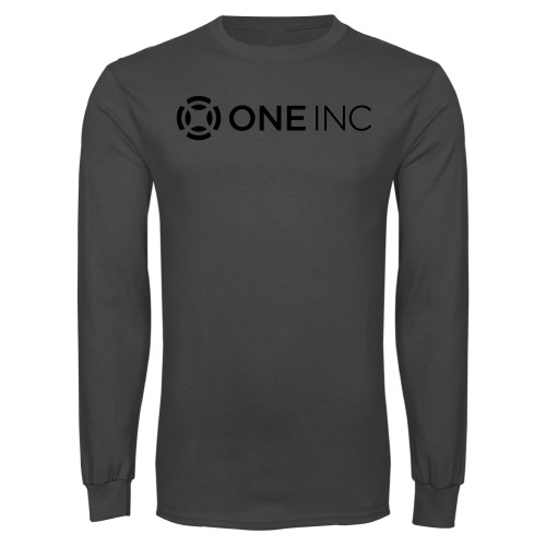  Charcoal Long Sleeve T Shirt - ONE INC