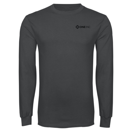  Charcoal Long Sleeve T Shirt - ONE INC