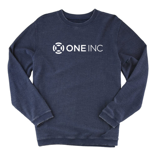  Boxercraft Womens Navy Corded Crew - ONE INC