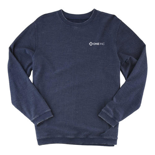  Boxercraft Womens Navy Corded Crew - ONE INC