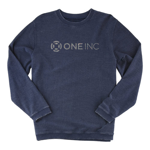  Boxercraft Womens Navy Corded Crew - A Silver Soft Glitter