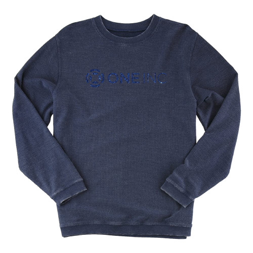  Boxercraft Womens Navy Corded Crew - H Dark Blue Glitter