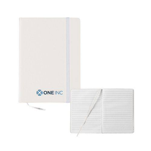  5x7 White Hard Cover Journal - ONE INC