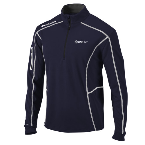  Columbia Navy Omni Wick Shotgun 1/4 Zip - ONE INC