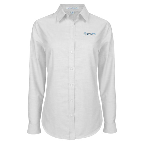  Womens White Oxford Shirt - ONE INC