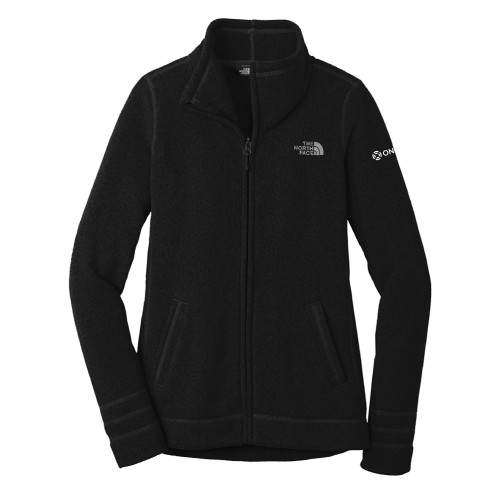  The North Face Womens Black Heather Fleece Jacket - ONE INC