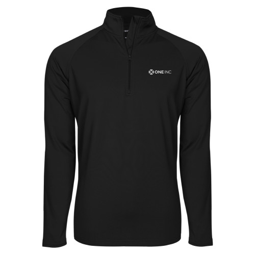  Sport Tek Black Sport Wick Stretch 1/2 Zip Pullover - ONE INC