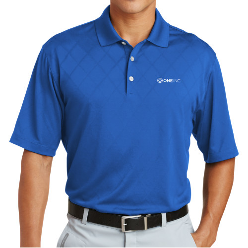  Nike Dri Fit Royal Cross Over Texture Polo - ONE INC