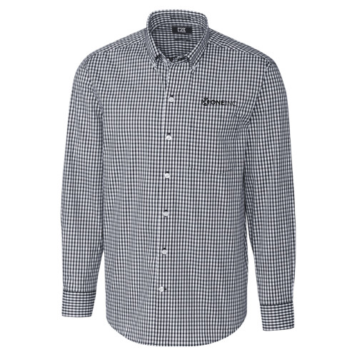  Cutter & Buck Charcoal Gingham Long Sleeve Button Down - ONE INC