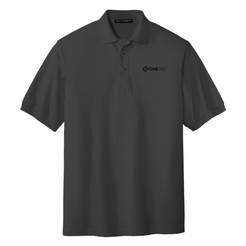  Charcoal Silk Touch Polo - ONE INC