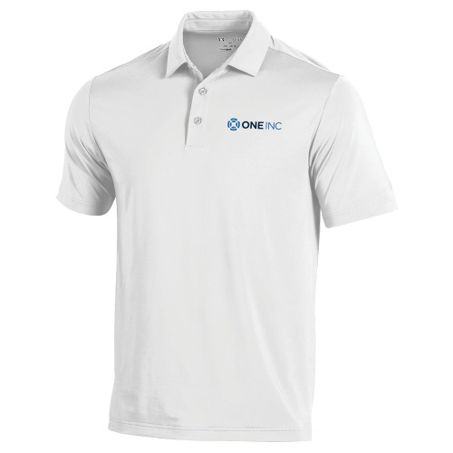  Under Armour White Performance Polo - ONE INC