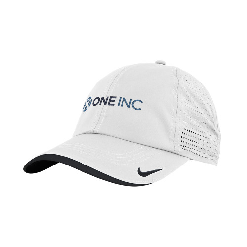  Nike White Dri Fit Perforated Hat - ONE INC