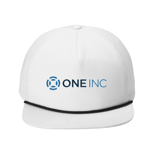  Retro White/Black Rope Cap - ONE INC