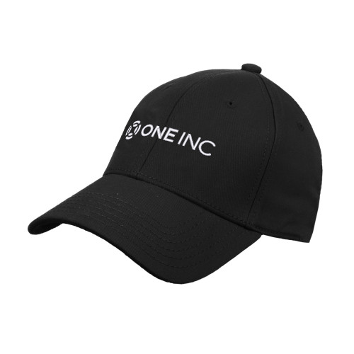  Black Structured Adjustable Pro Style Hat - ONE INC