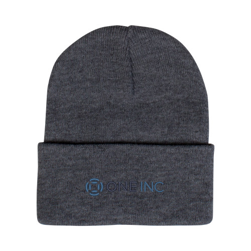  Grey Knit Beanie w/Cuff - ONE INC