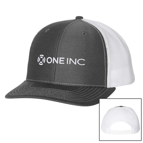  Richardson Charcoal/White Trucker Hat - ONE INC