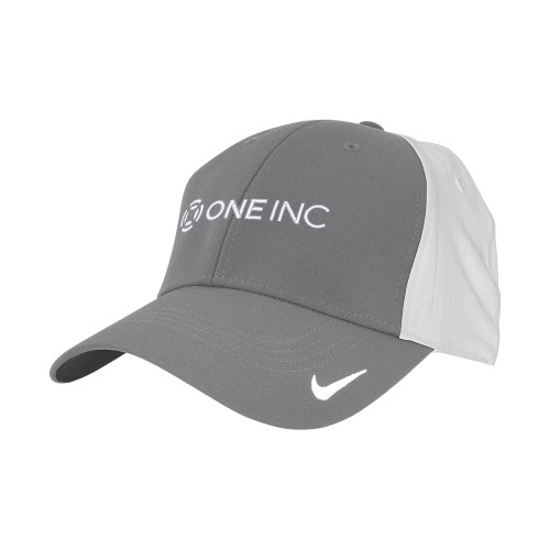  Nike Charcoal/White Swoosh Legacy 91 Hat - ONE INC