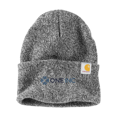  Carhartt Black/White Knit Beanie w/Cuff - ONE INC