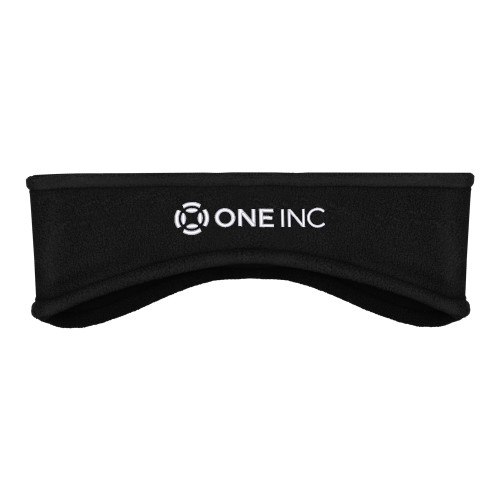  Black Stretch Fleece Headband - ONE INC