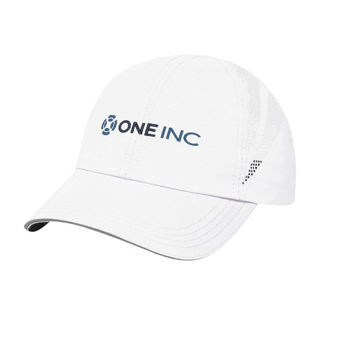  Womens White Performance Cap - ONE INC