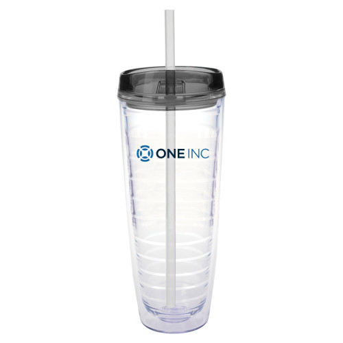  Tritan Double Wall Tumbler w/Charcoal Top 26oz - ONE INC