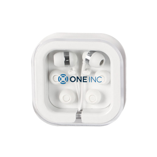  Ear Buds in Clear Square Case - ONE INC