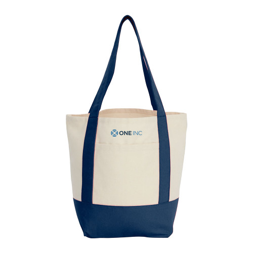 Mini Navy Recycled 8oz Cotton Canvas Tote - ONE INC
