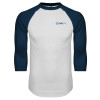 Thumbnail image for  White/Navy Raglan Baseball T Shirt