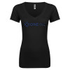 Thumbnail image for  Next Level Womens Black Ideal V Tee