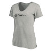 Thumbnail image for  Womens Plus Heather Grey V Neck T Shirt