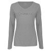 Thumbnail image for  Womens Grey Long Sleeve V Neck Tee 